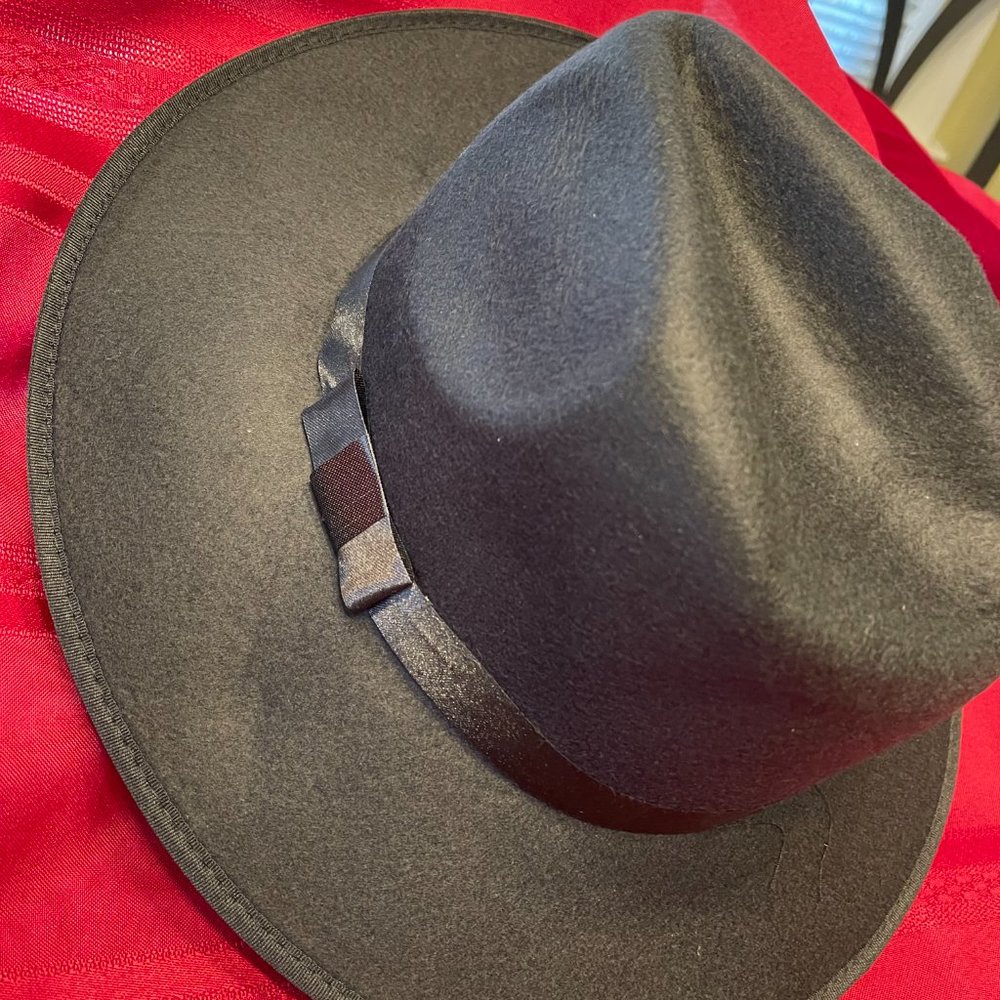 New - Ombre Fedora Hat, Black Color